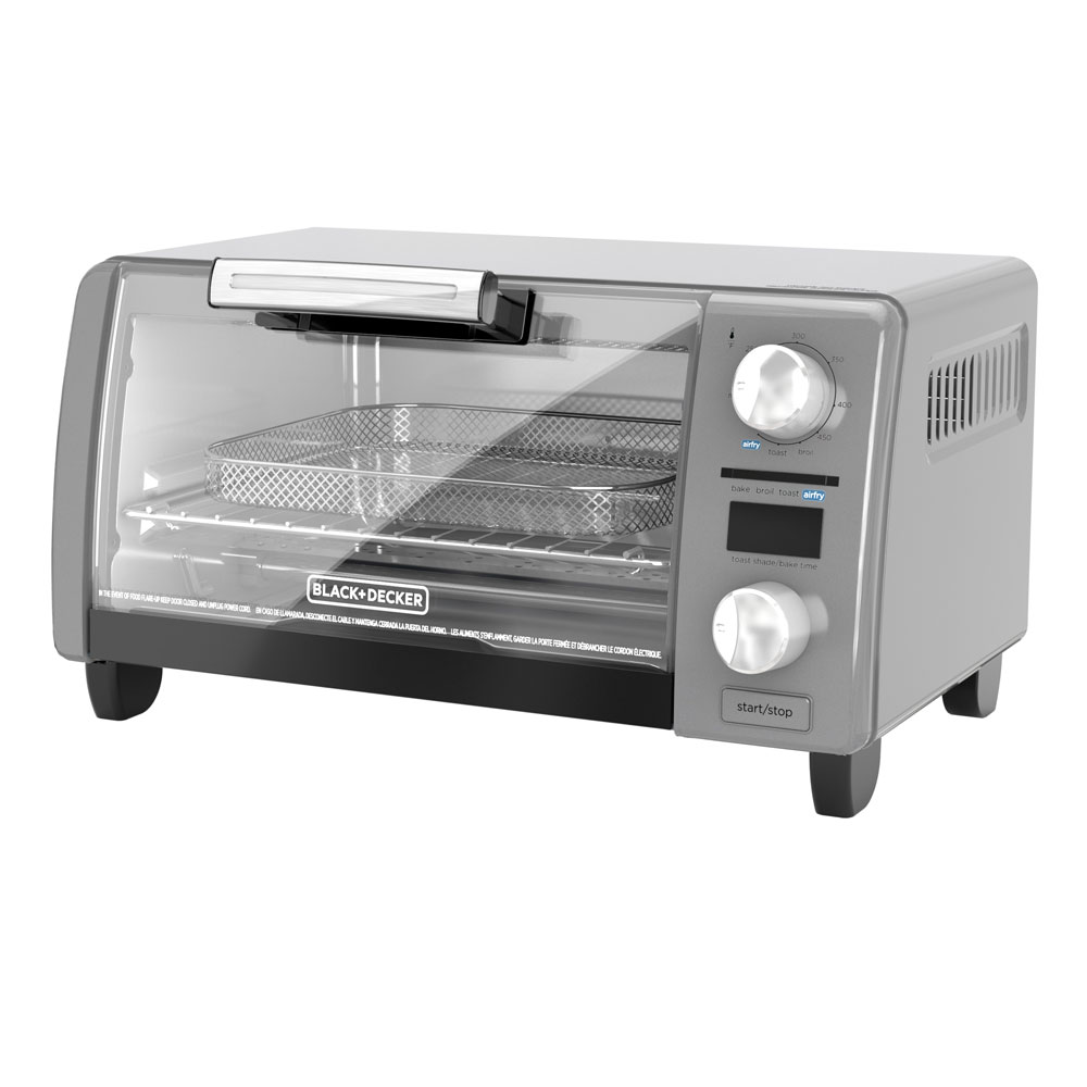 Crisp N Bake Air Fry Digital 4 Slice Toaster Oven BLACK DECKER